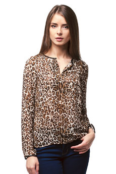 Шифоновая леопардовая блузка Vilatte